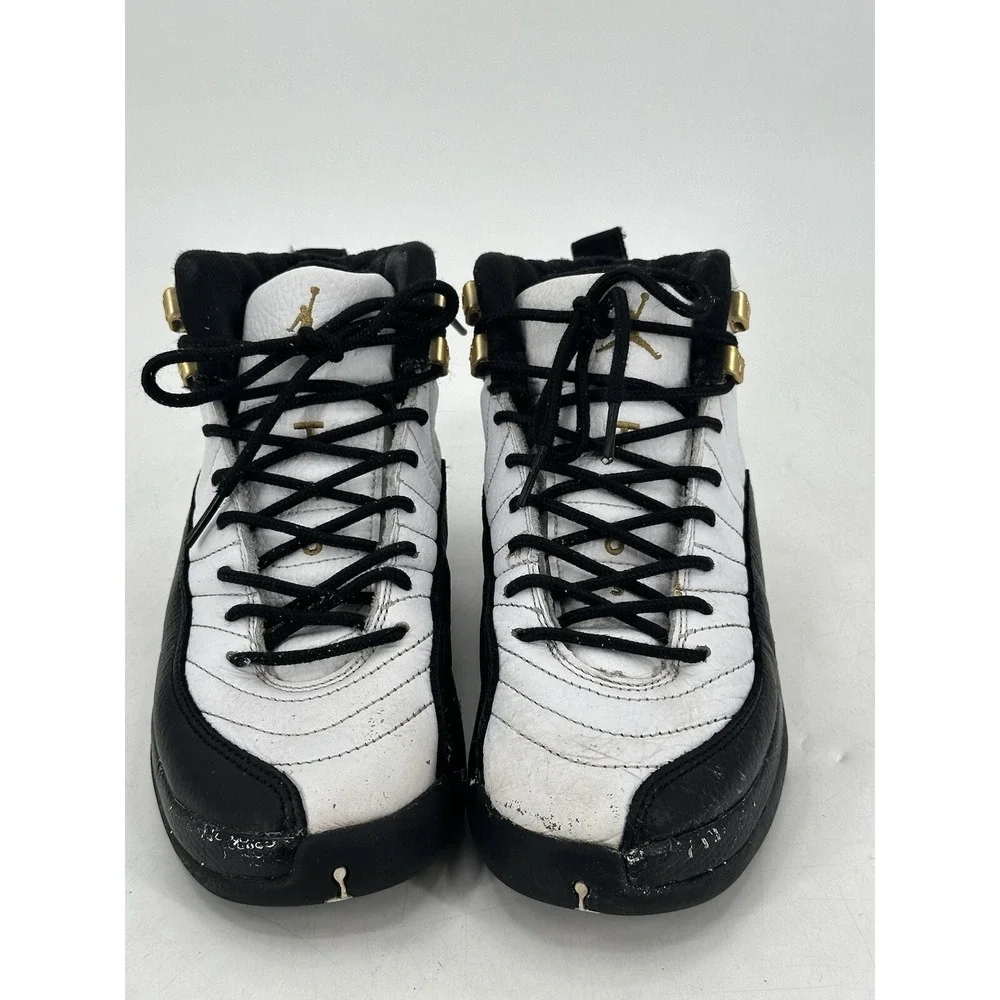 Air Jordan 12 Retro‎ 'Royalty Taxi' White/Metallic Gold Black 153265-170 Sz 5Y